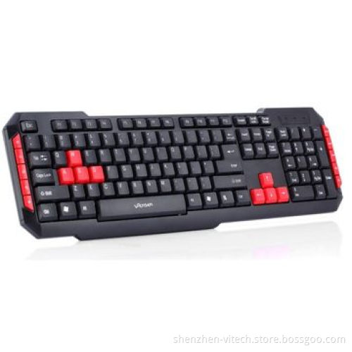 Wired multimedia keyboard, USB port, PS/2 port, practical use, supports several languages